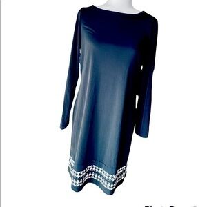 Michael Kors Black Basics Dress | Size Small | Houndstooth Pattern